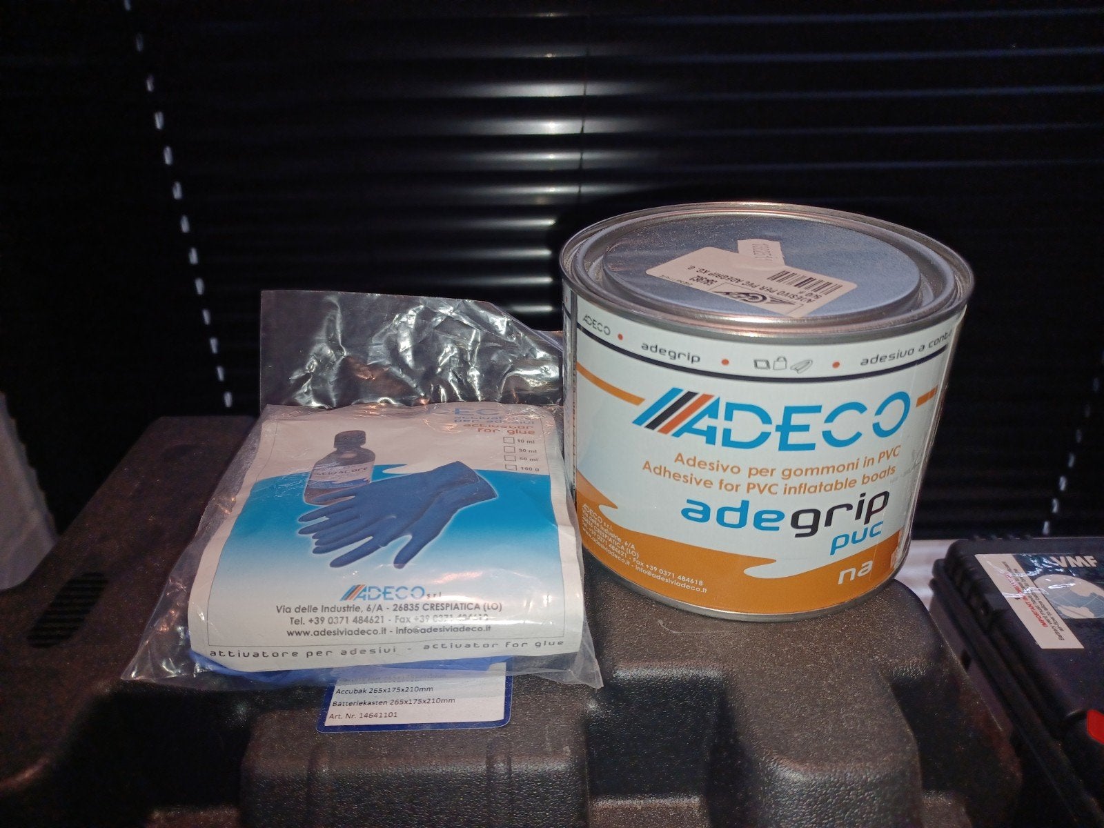 Adeco 2 comp. lijm voor PVC opblaasbare boten met activator, Ophalen of Verzenden, Nieuw