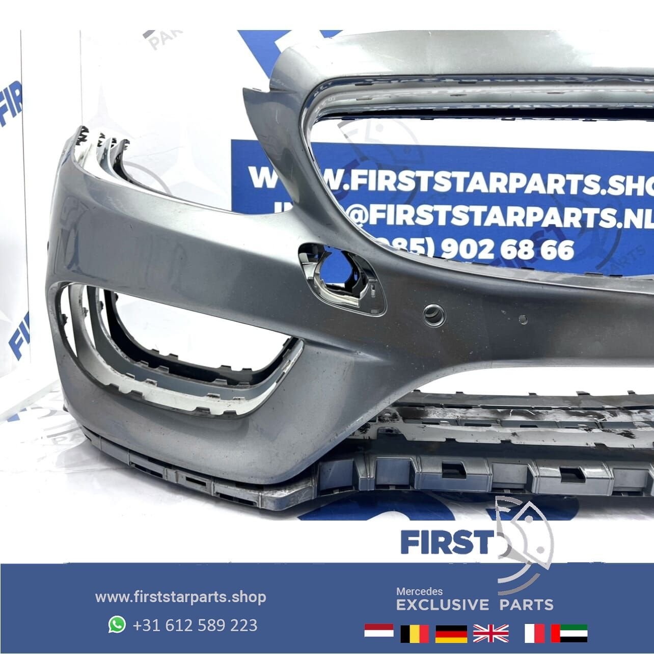 W205 BUMPER AMG VOORBUMPER 2014-2017 Mercedes C Klasse C43 Z, Gebruikt, -, Voor, Ophalen of Verzenden