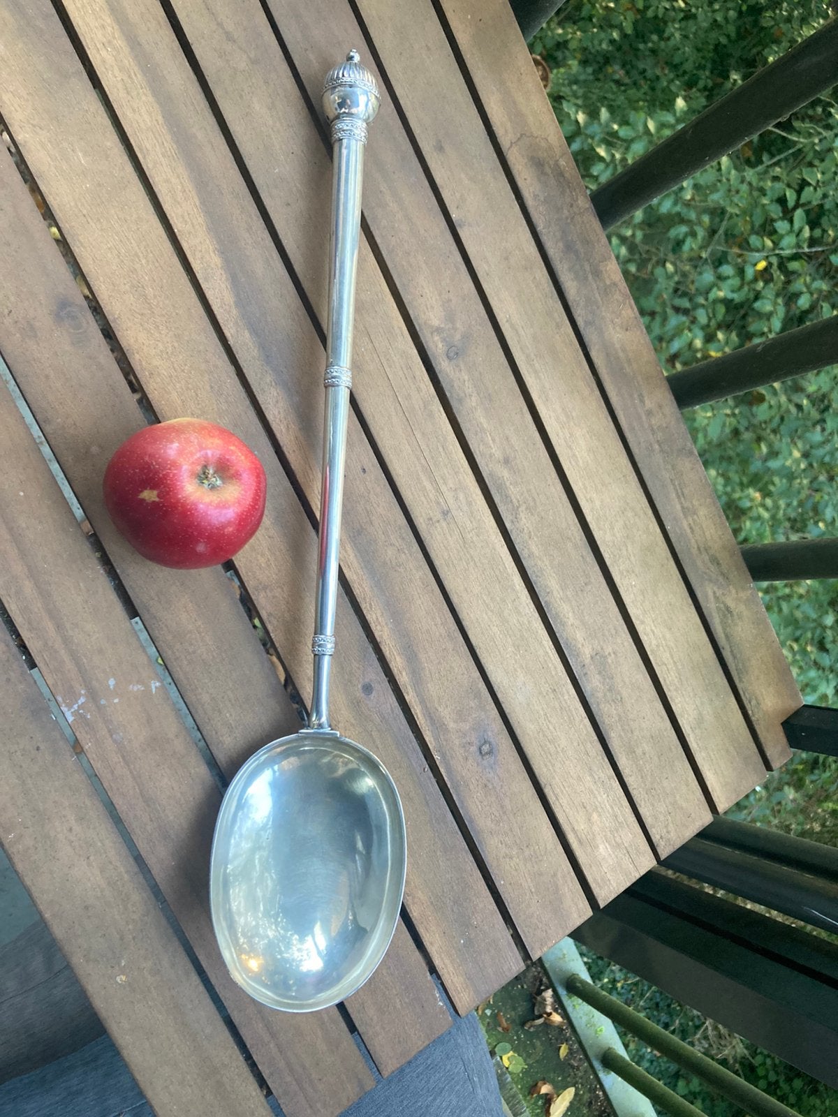 18e eeuwse zilveren brijlepel - 46 cm !!, Antiek en Kunst, Ophalen of Verzenden, Zilver