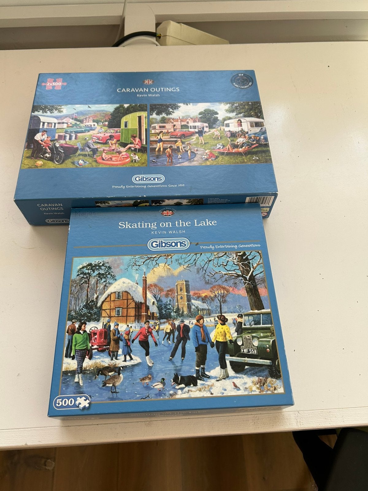 Gibson puzzels 500 en 1000 stukjes, Ophalen, 500 t/m 1500 stukjes, Zo goed als nieuw