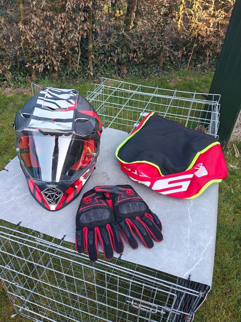 ls2 Crosshelm pioneer Xtreme, Overige merken, M, Offroadhelm, Ophalen of Verzenden
