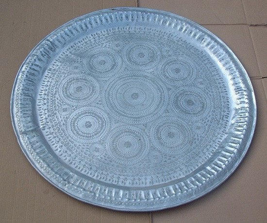 Dienblad Schaal Aluminium 95 cm Serveerschaal Tafelblad, Huis en Inrichting, Woonaccessoires | Dienbladen, Ophalen, Overige materialen