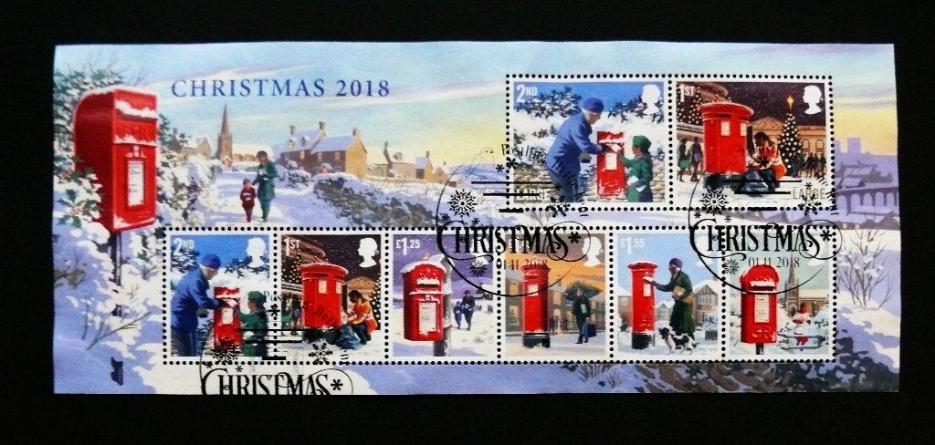 UK / Engeland 2018 Kerstmis Blok, Verzenden, Gestempeld