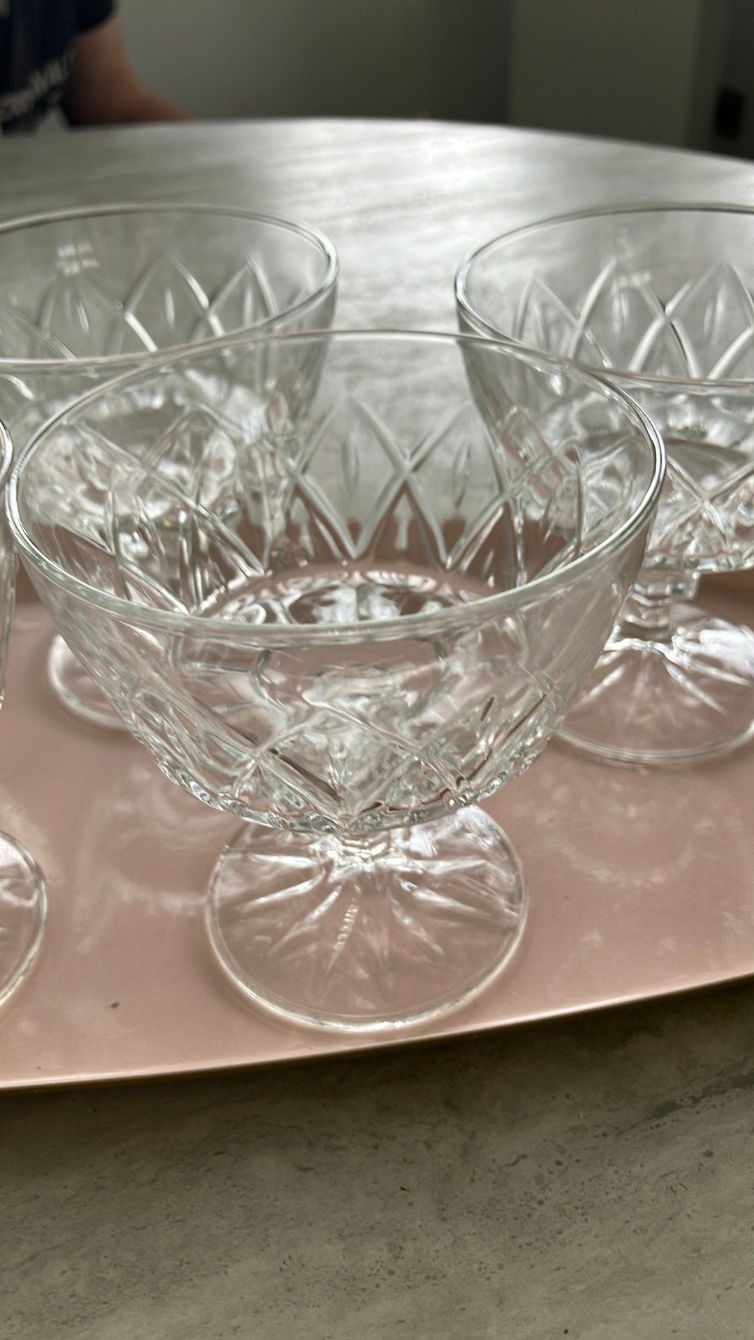 6 antieke champagne coupes, Ophalen of Verzenden, Zo goed als nieuw, Overige typen