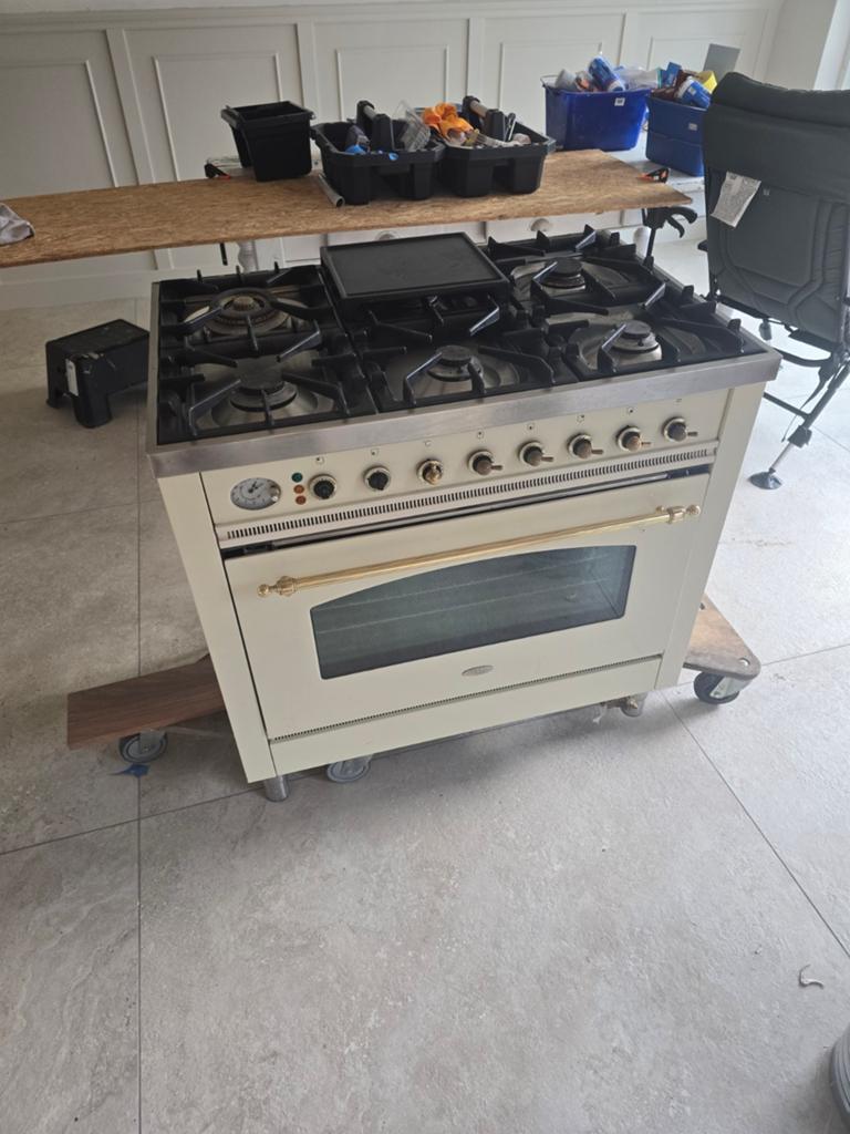 Boretti 6-pits gasfornuis met elektrische oven 90 cm breed, Ophalen, 60 cm of meer, Gas, Niet werkend