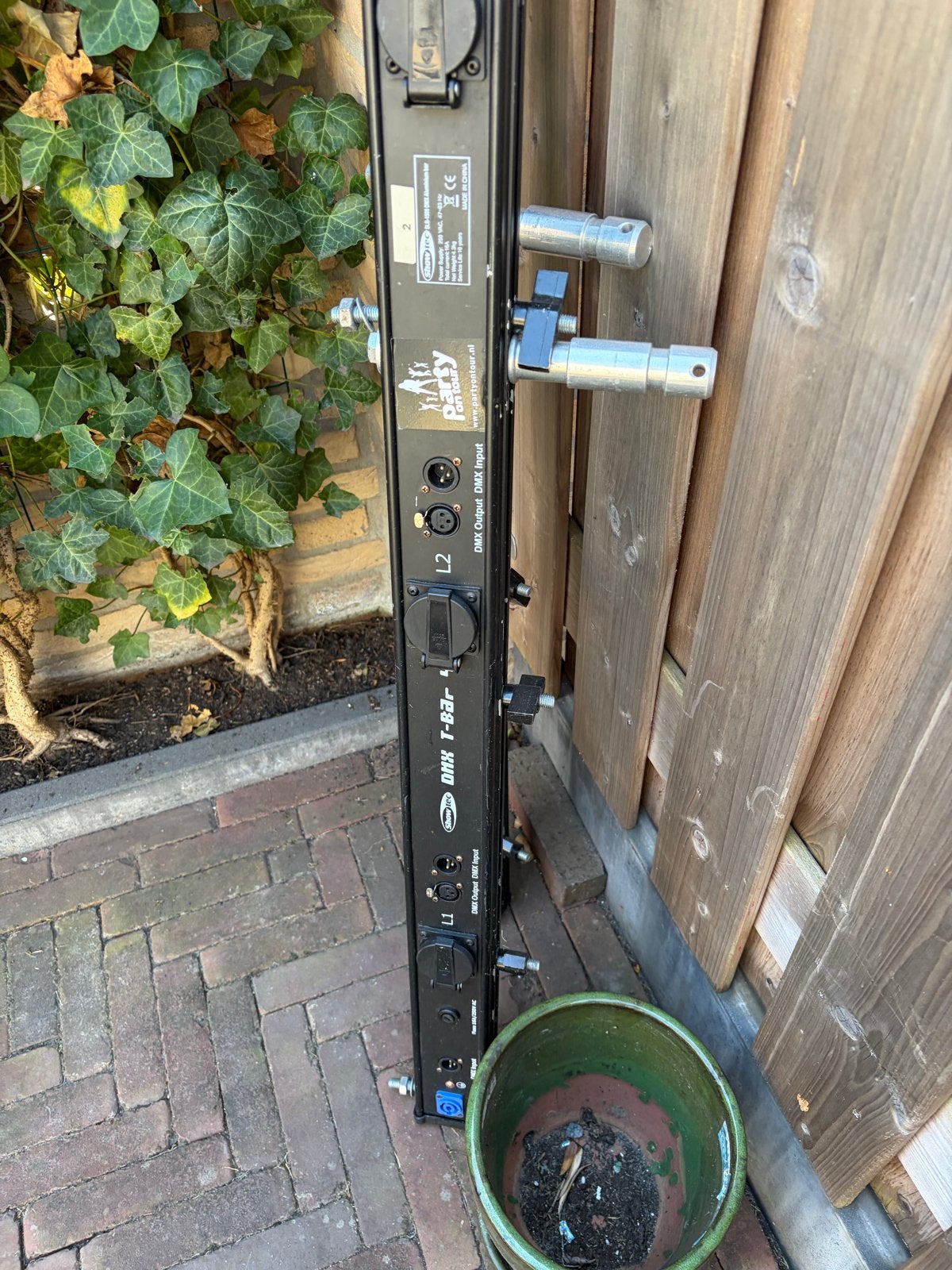 2x DMX T-Bar met 4 stopcontacten - defect, Ophalen, Gebruikt, Licht