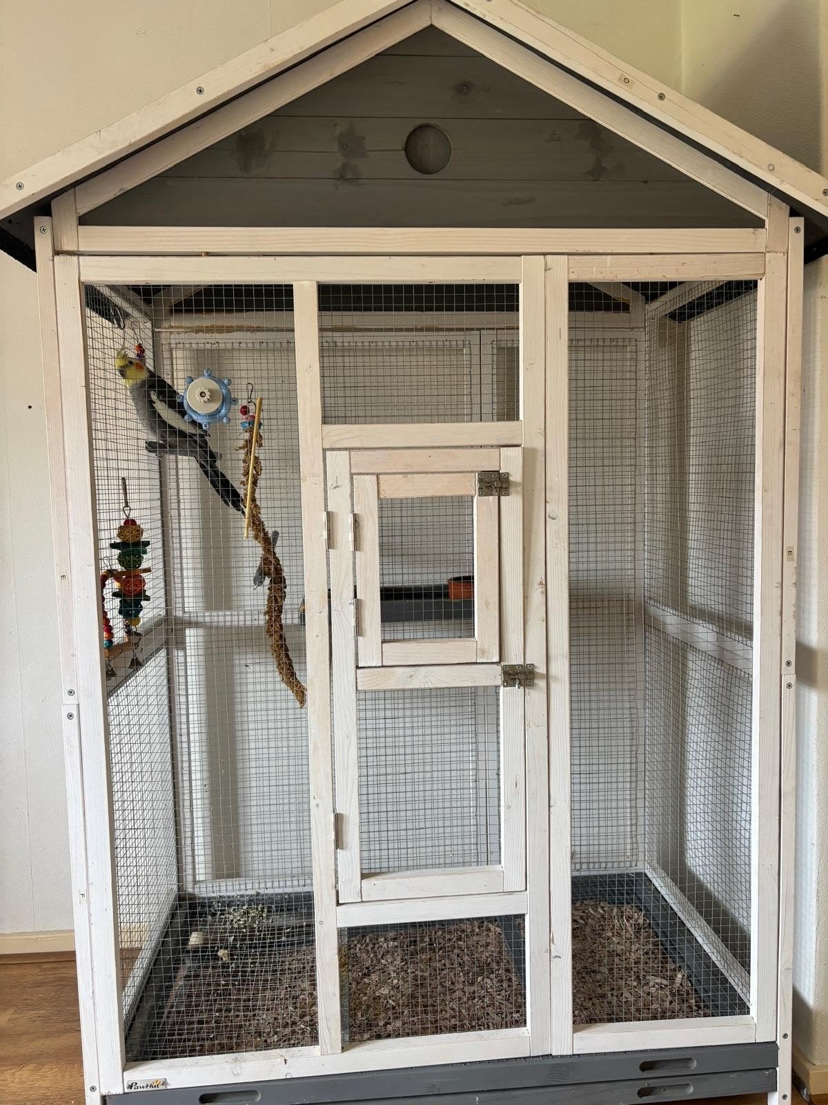 grote vogelkooi volière, Ophalen, Zo goed als nieuw, Hout, Vogelkooi