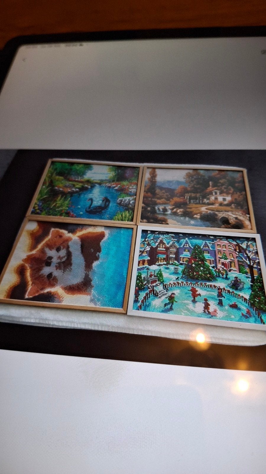 4 leuke Diamond Painting scilderijtjes 30x40 ( nieuw), Ophalen of Verzenden, Nieuw, Knutselwerk