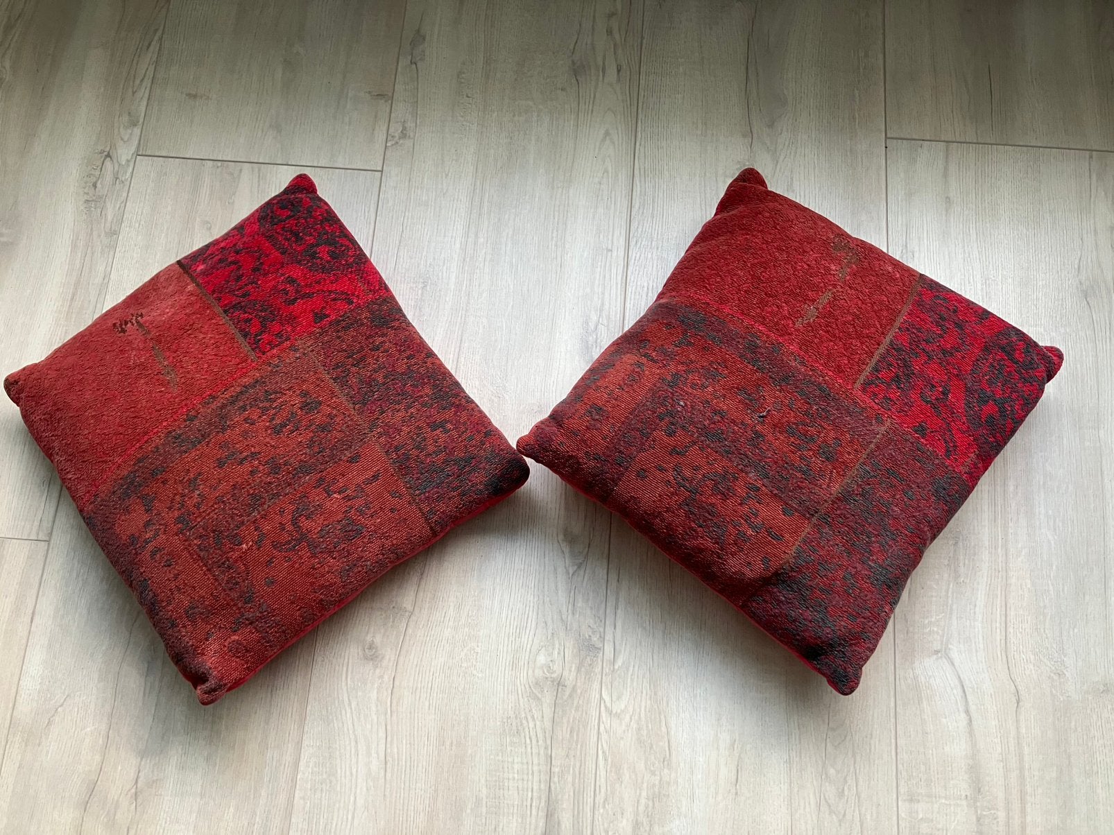 Set Rode vintage kussens, Wasbaar, Overige merken, Gebruikt, Vierkant