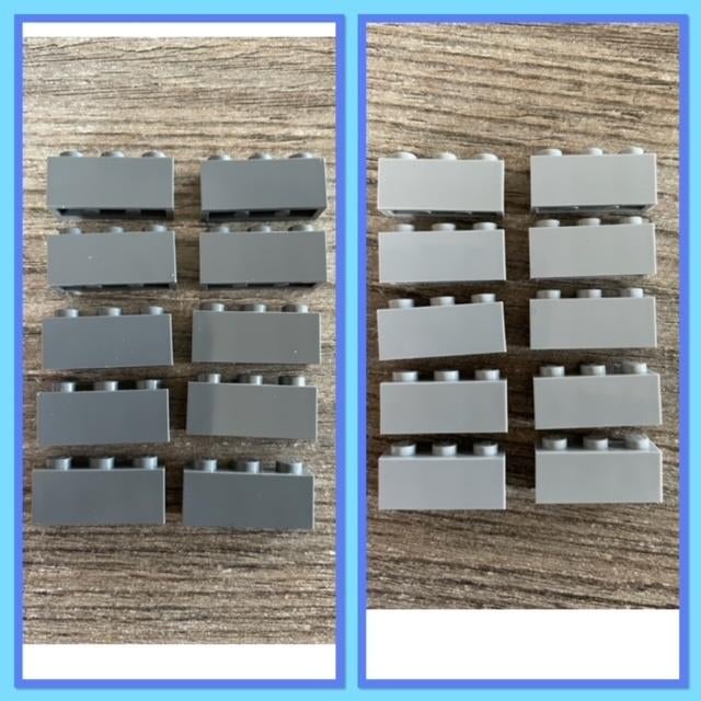 10x lego 1x3 basis blokjes licht (13) of donker grijs (3), Ophalen of Verzenden, Nieuw, Losse stenen, Lego
