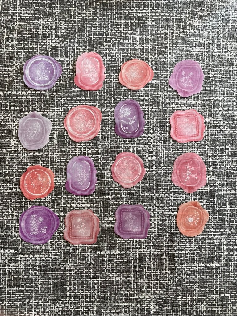 Stempels wax look stickers, Verzenden, Nieuw, Meerdere stickers