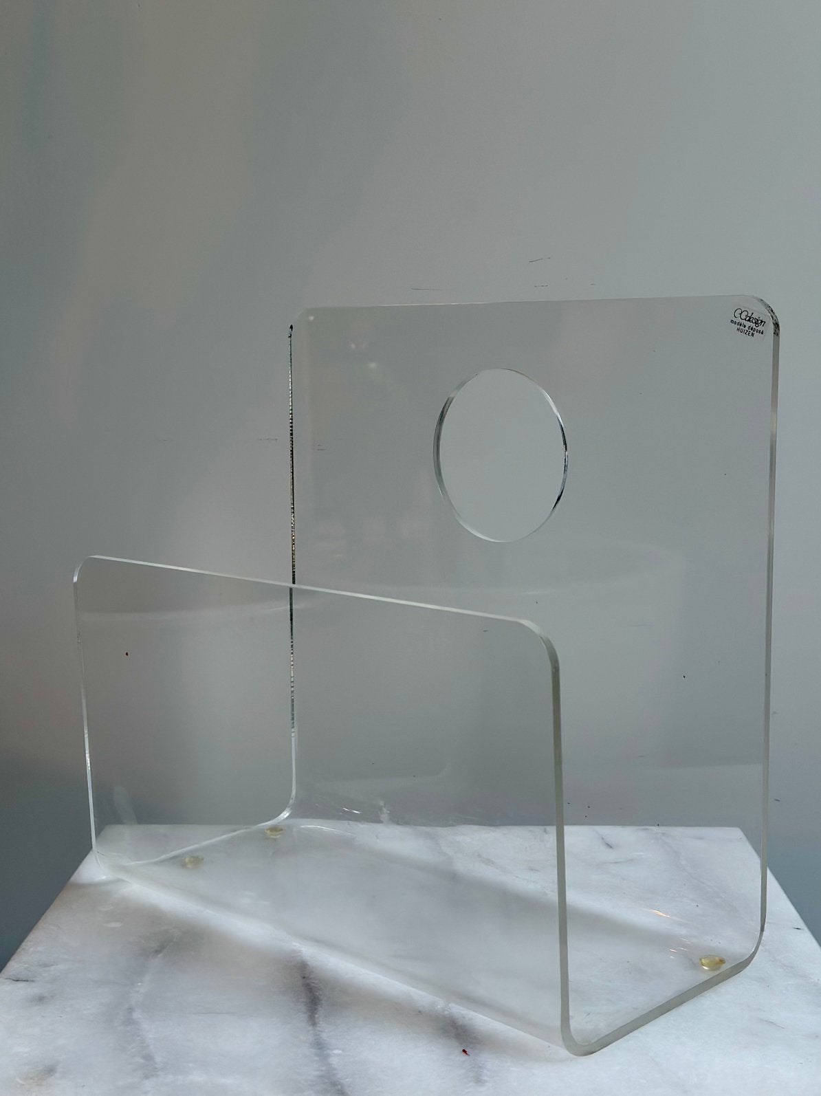 *VERKOCHT* Vintage Space Age plexiglas lectuurbak, Ophalen of Verzenden, Gebruikt