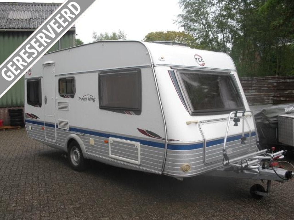 TEC Travel King 470 TE bj 2006 enkele bedden mover/luifel, Caravans en Kamperen, Standaardzit, T.E.C., Fietsenrek, Bedrijf