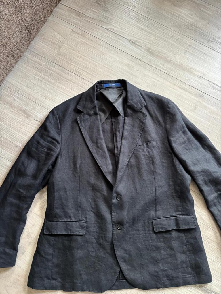 Stijlvol Polo Ralph Lauren linnen colbert - Zwart, Maat 48/50 (M), Zwart, Ophalen of Verzenden, Polo Ralph Lauren