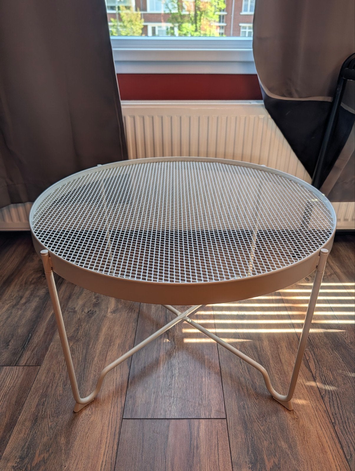 IKEA buiten salontafel, 70cm rond, goede staat, Tuin en Terras, Tuintafels, Ophalen, Gebruikt, Rond, Metaal