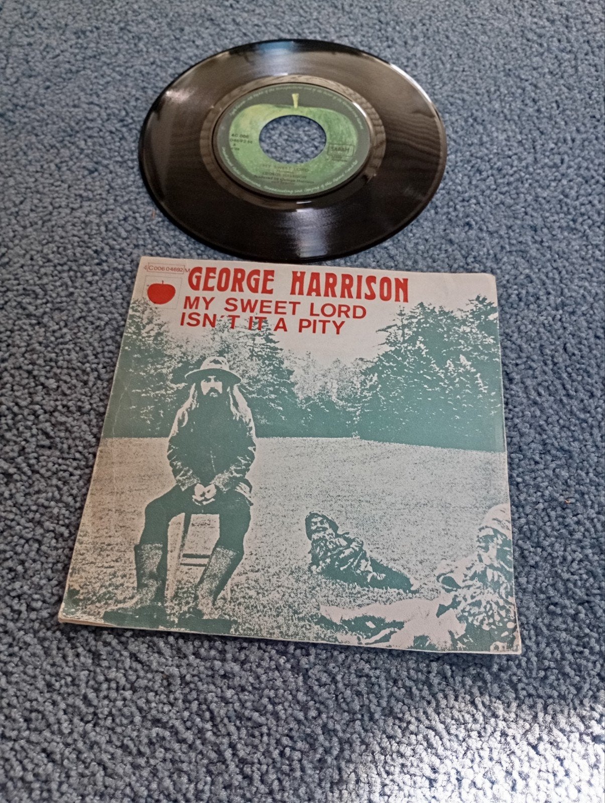Vintage George Harrison My Sweet Lord single, Ophalen of Verzenden, Gebruikt
