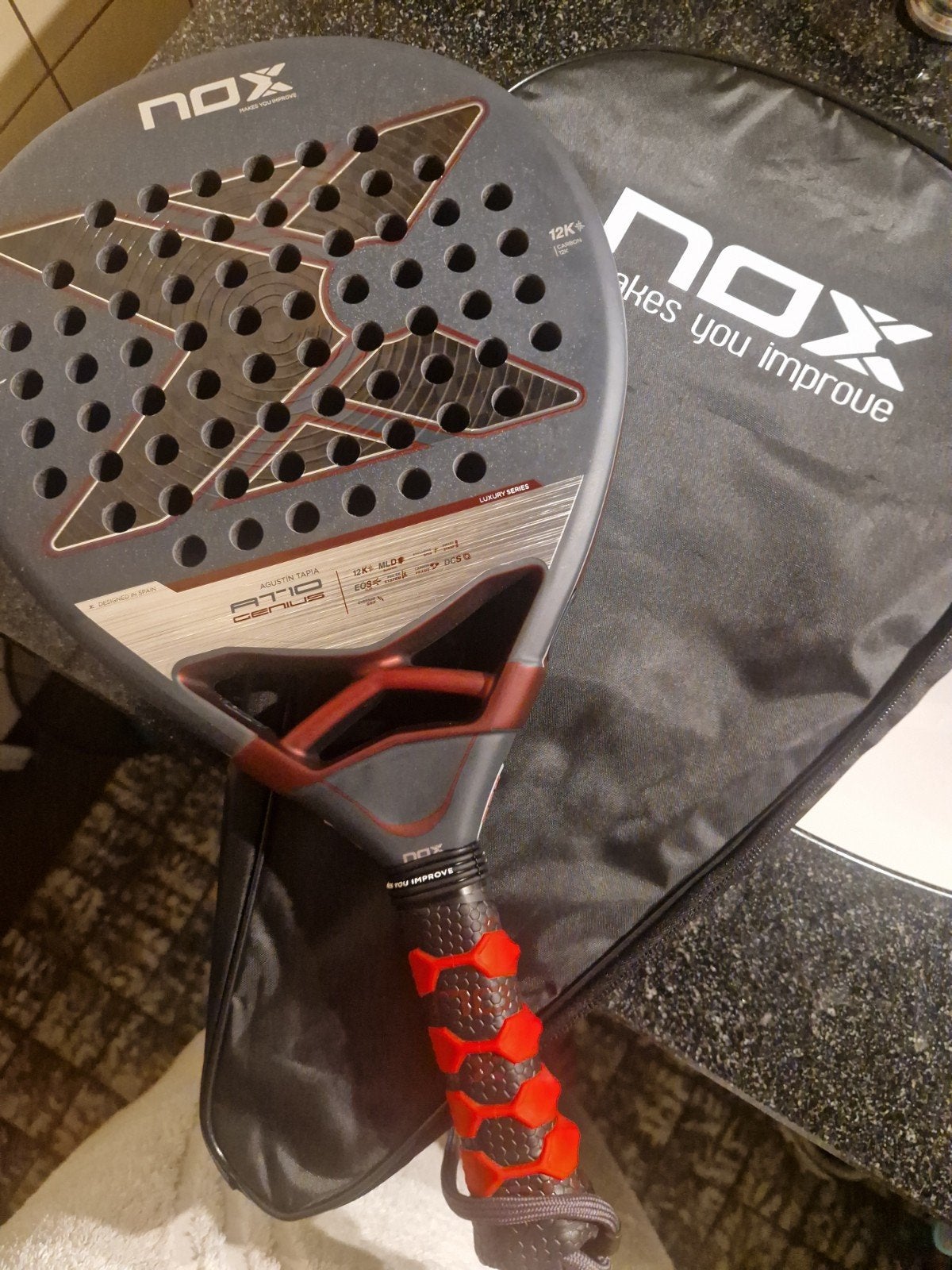 NOX AT10 Genius 12K Padel racket by Agustin Tapia- nieuw, Ophalen of Verzenden