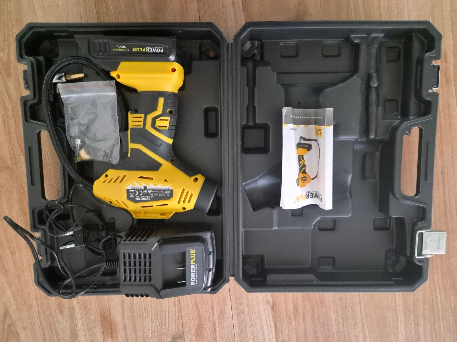 Powerplus POWX1700 Draadloze Compressor 18V, Ophalen of Verzenden, Nieuw