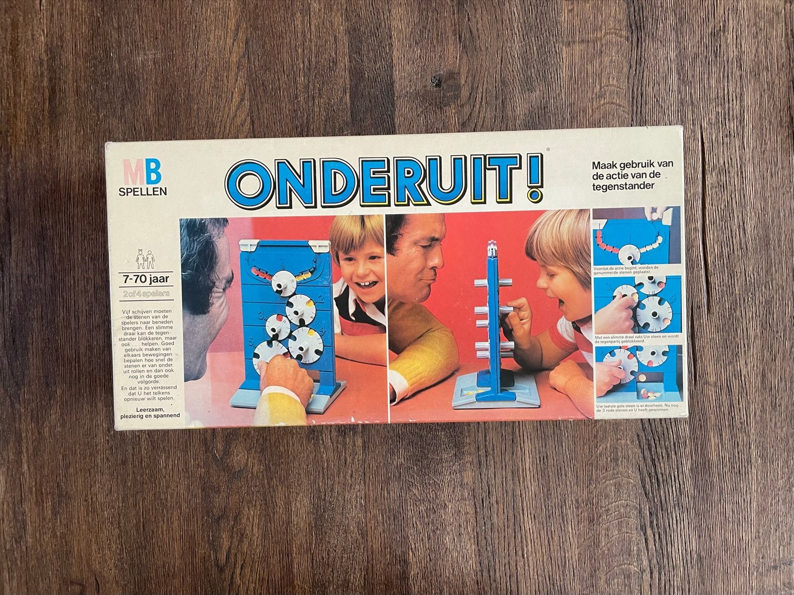 Onderuit! (1973), Hobby en Vrije tijd, Gezelschapsspellen | Bordspellen, Een of twee spelers, Ophalen of Verzenden, Zo goed als nieuw