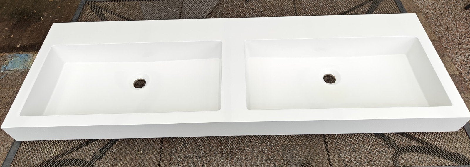 INK Momento dubbele wastafel 140x45x9 cm - Zo goed als nieuw, Ophalen, Zo goed als nieuw