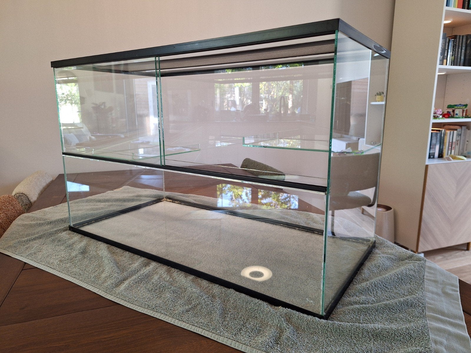 Hamsterkooi glas / terrarium B79xD38xH48, Dieren en Toebehoren, Kooi, Hamster, 75 tot 110 cm, Ophalen
