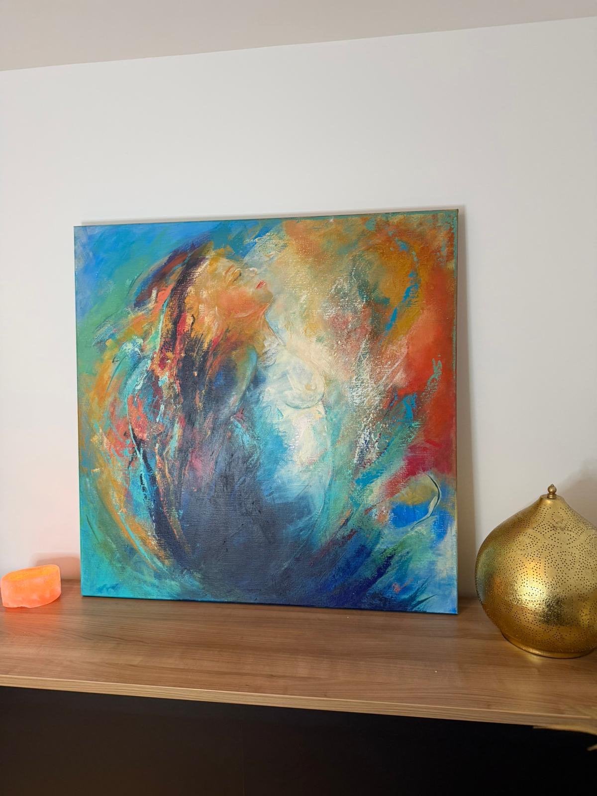 Bianca Ambrosius schilderij Bliss 100x100 cm, Ophalen
