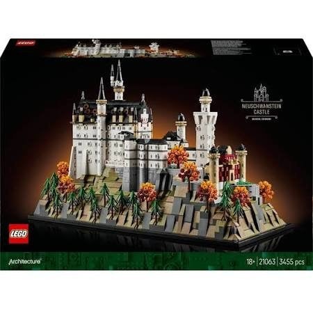 LEGO Architecture Neuschwanstein Kasteel 21063, Ophalen of Verzenden, Zo goed als nieuw, Overige merken