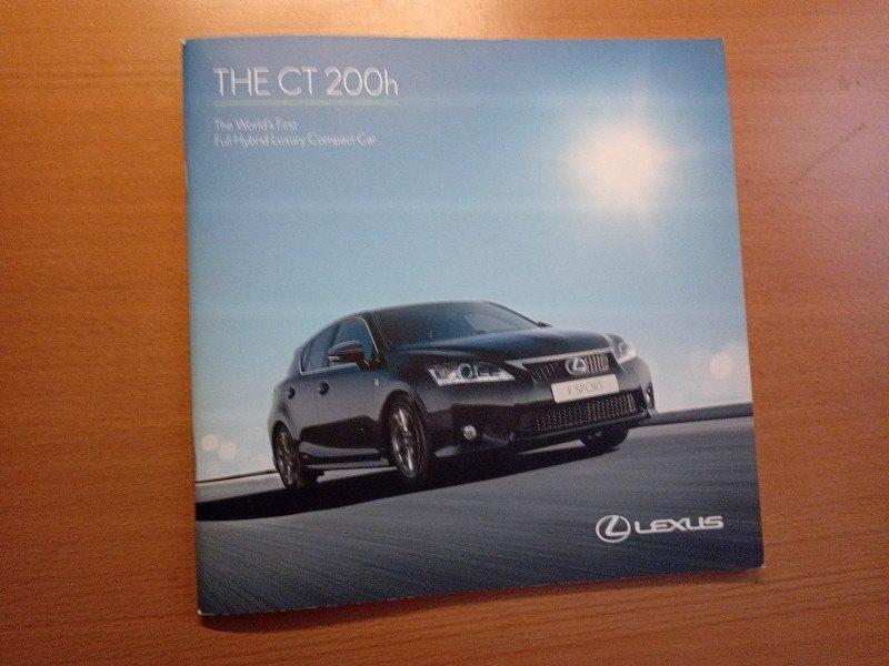 Brochure Lexus CT200h - Jan 2012 - Engelstalig, Verzenden, Nieuw, Overige typen