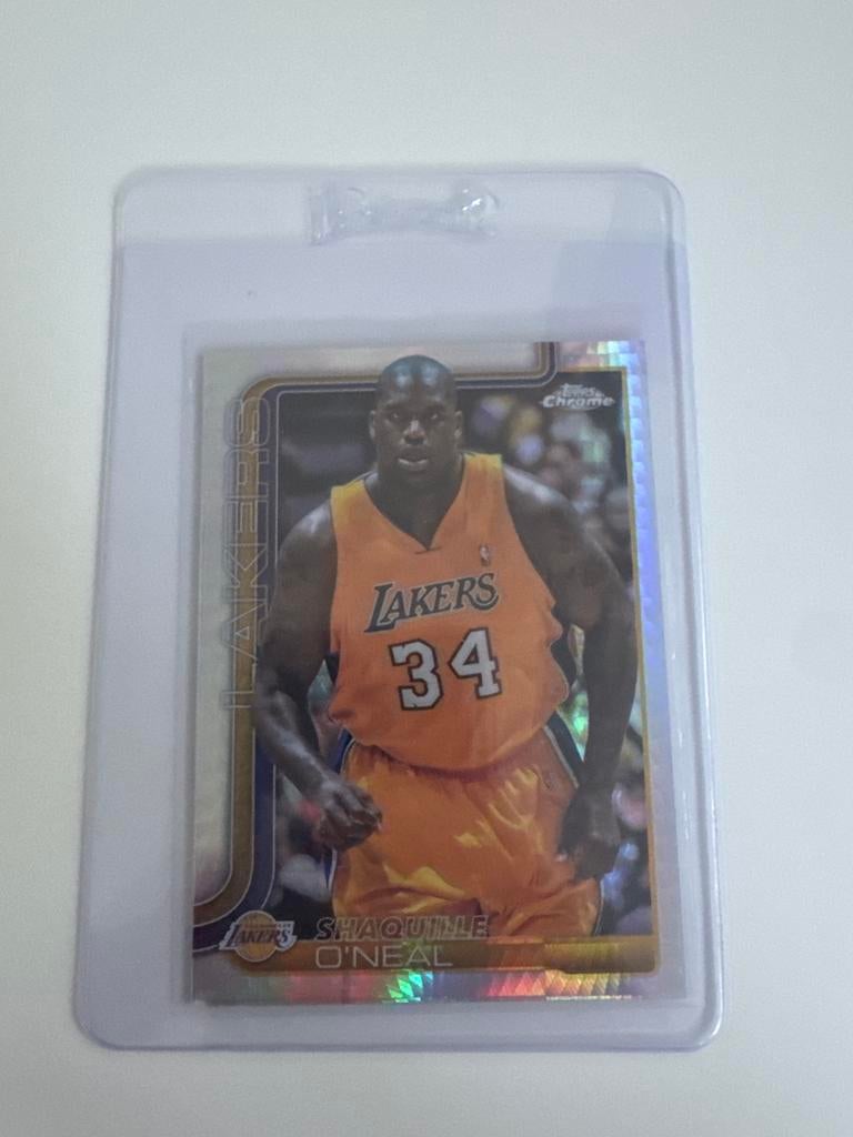 Shaquille O'Neal Topps Chrome Basketball Kaart Lakers, Ophalen of Verzenden, Zo goed als nieuw, Losse kaart