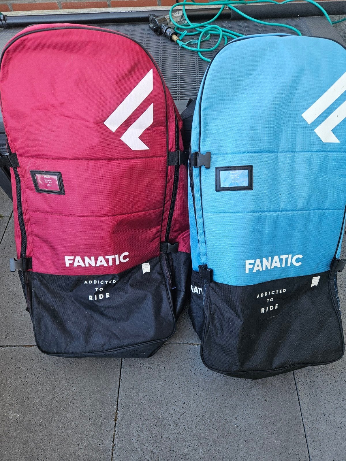 2 fanatic sup tassen met pomp, Twintip, Ophalen, Zo goed als nieuw, 12 m²