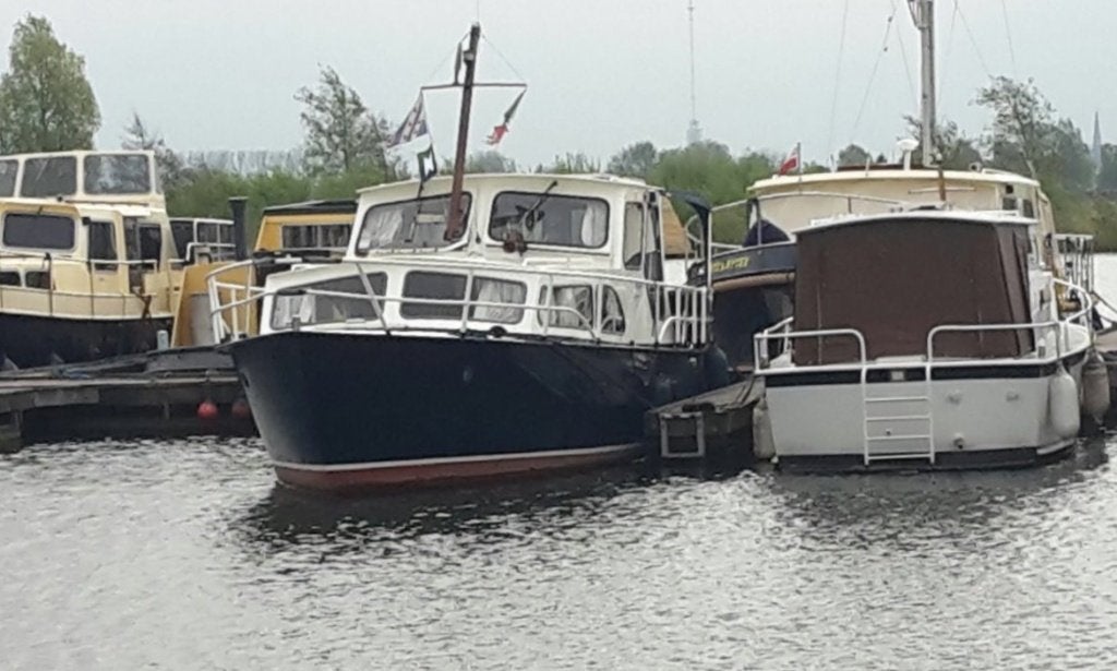 Te koop mooie werf gebouwde stalen Ten Broeke kruiser, Gebruikt, Diesel, 85 cm, Kruiser