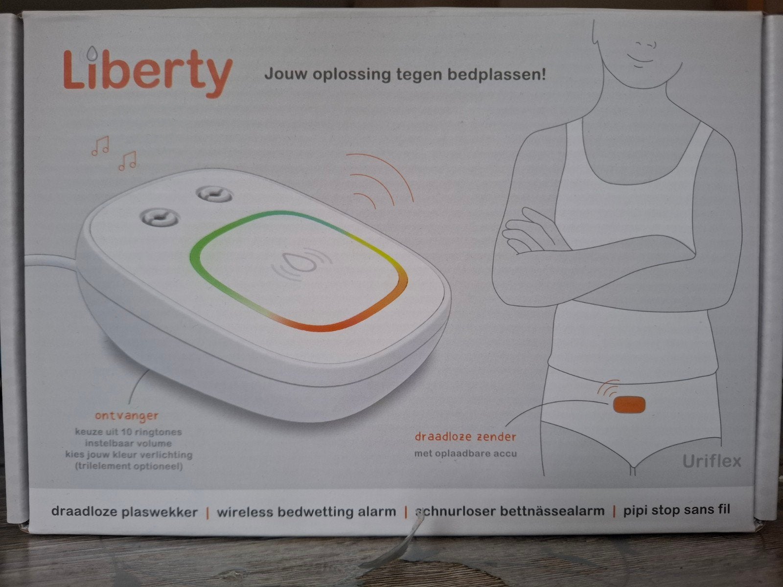 Liberty draadloze plaswekker met 3 onderbroeken, Kinderen en Baby's, Ophalen of Verzenden, Zo goed als nieuw