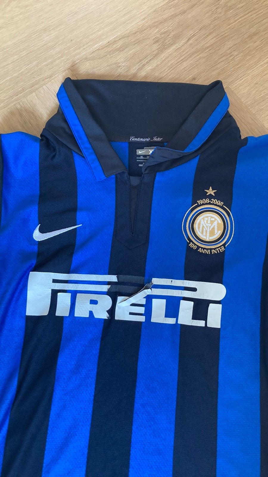 Voetbalshirt intermilaan, Sport en Fitness, Voetbal, Maat S, Ophalen of Verzenden, Zo goed als nieuw, Shirt