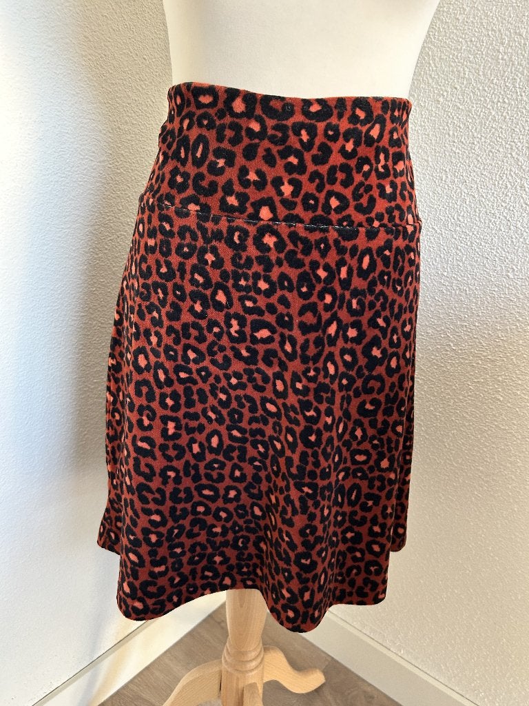 King Louie maat L velvet panter Alijn rok 2896, Kleding | Dames, Maat 42/44 (L), Ophalen of Verzenden, Zo goed als nieuw, Knielengte