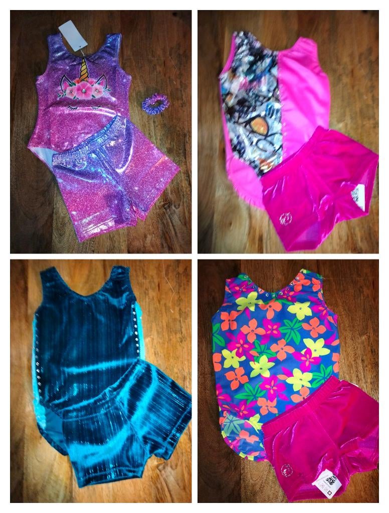 Turnpakje/gympakje met broekje maat 104 nu in de Uitverkoop, Sport en Fitness, Turnen, Kleiner dan kindermaat 122, Ophalen of Verzenden