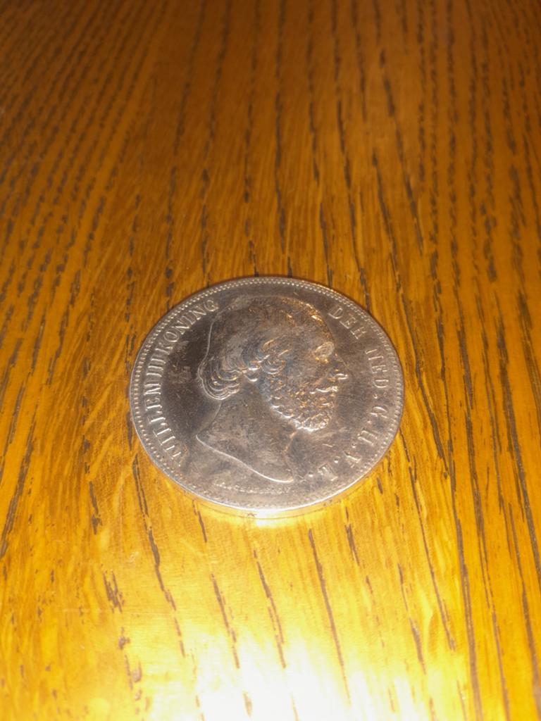 Zilveren 2,5 Gulden Koning Willem III 1858, Koning Willem III, Zilver, Ophalen of Verzenden, Losse munt