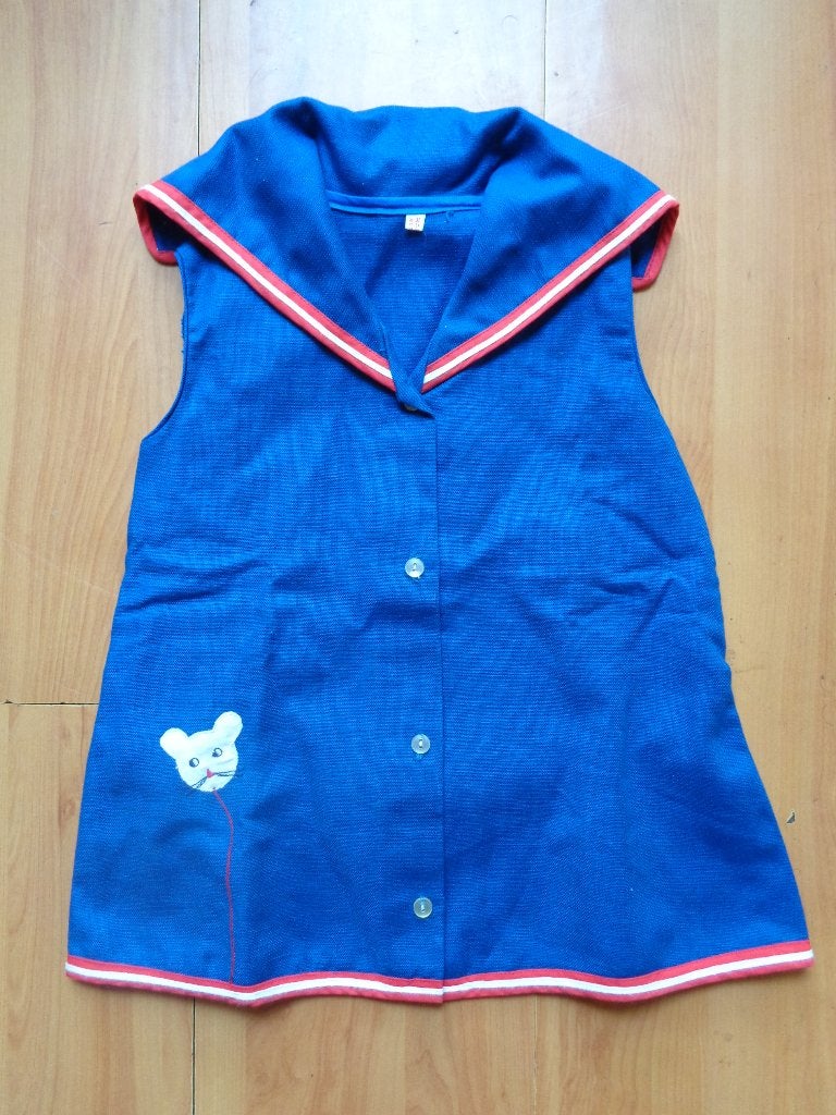 Vintage matrozen jurkje, Kinderen en Baby's, Ophalen of Verzenden, Zo goed als nieuw, Meisje, Jurkje of Rokje