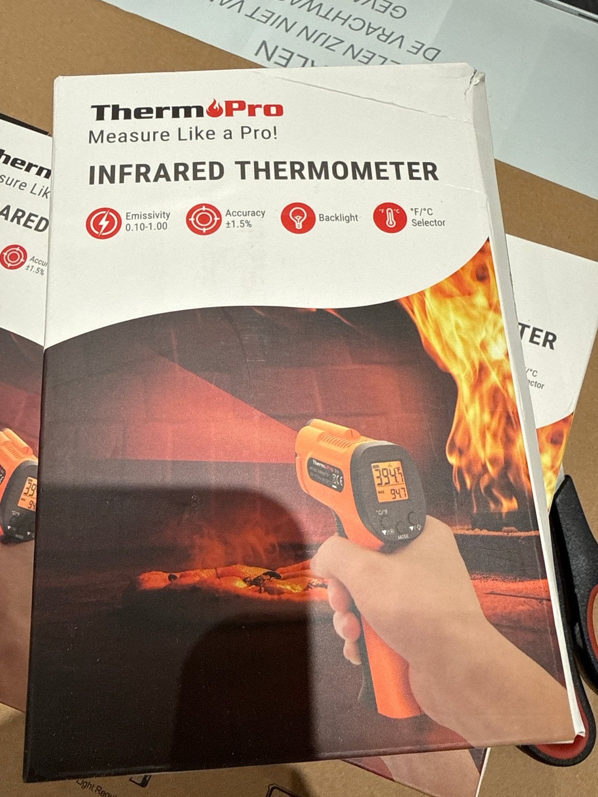 ThermPro Infrarood Thermometer - Nieuw in doos, Doe-het-zelf en Verbouw, Meetapparatuur, Ophalen of Verzenden, Nieuw, Temperatuur