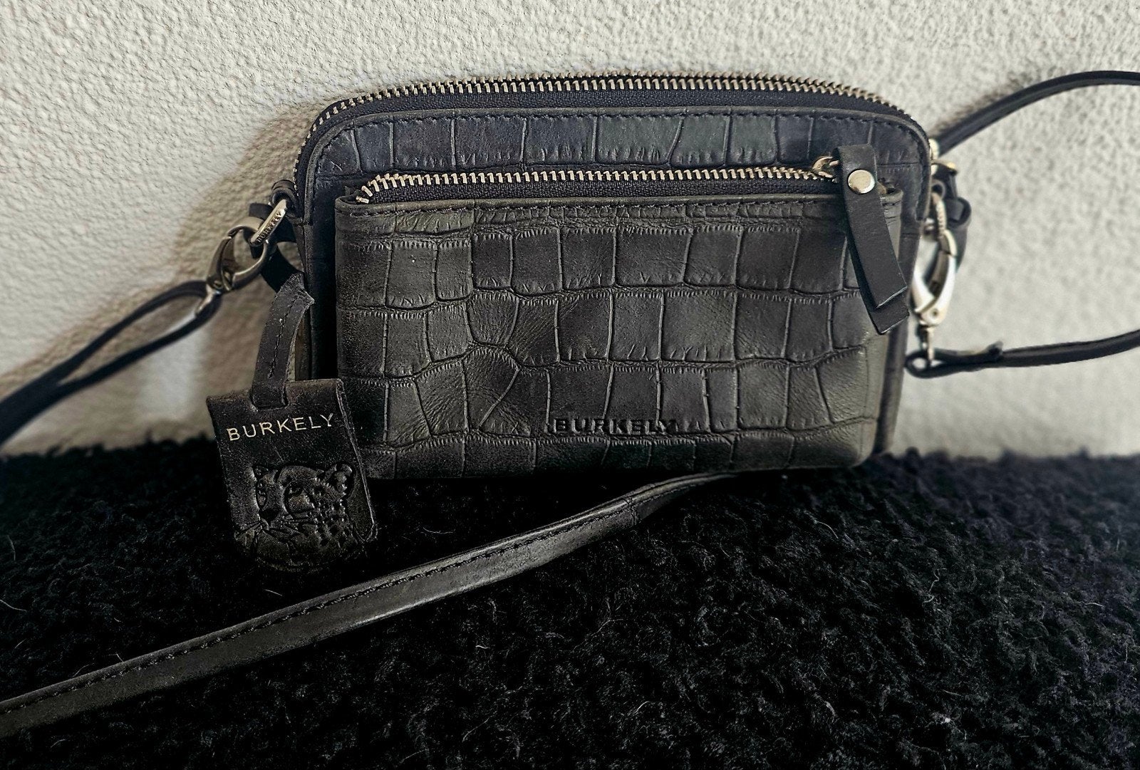 Burkeley tasje, Sieraden, Tassen en Uiterlijk, Tassen | Damestassen, Ophalen of Verzenden, Zo goed als nieuw, Zwart, Schoudertasje
