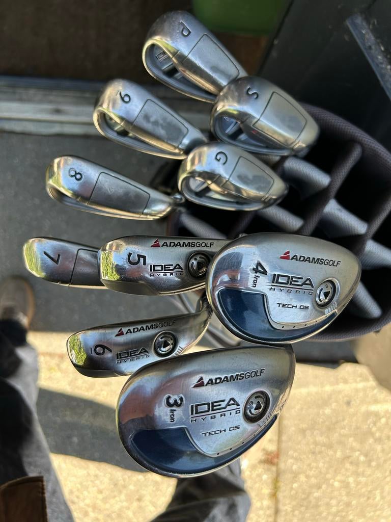 Adams Golf IDEA Hybrid ijzers set 10x (3-PW, S-G) (ophaal), Sport en Fitness, Golf, Ophalen, Gebruikt, Set, Overige merken