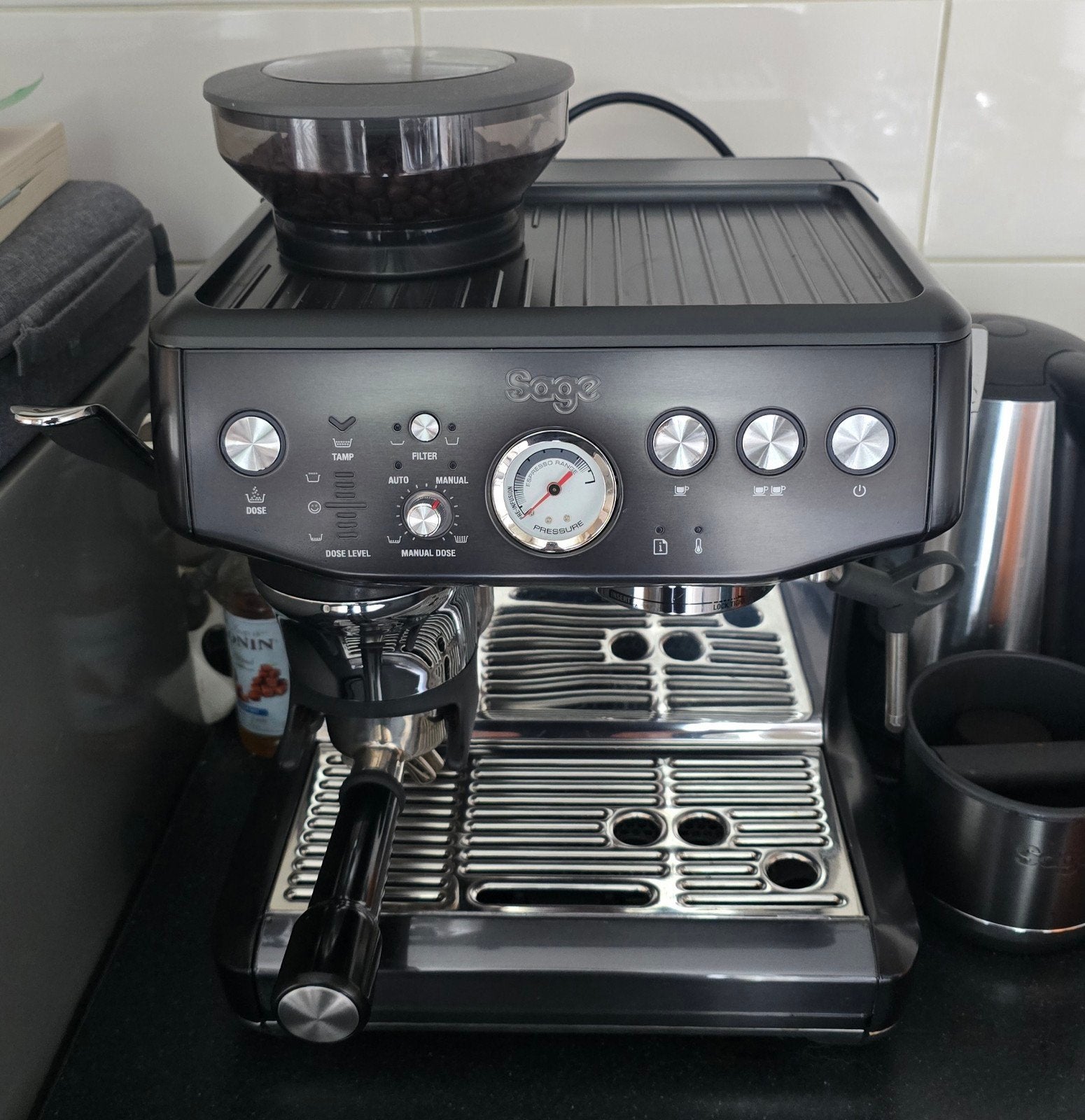 Sage Barista Impress Espressomachine met alle toebehoren, Witgoed en Apparatuur, Koffiezetapparaten, Ophalen, Zo goed als nieuw