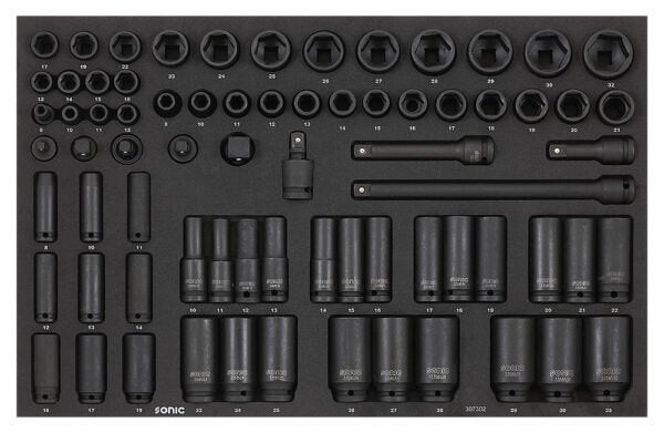 SONIC krachtdoppenset 3/8" + 1/2" SFS-M 74-delig, Auto diversen, ., Nieuw, Ophalen of Verzenden, .