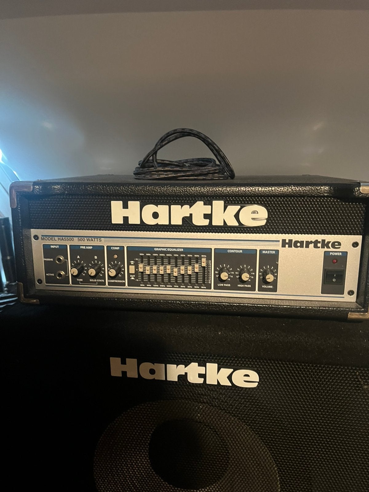 complete Hartke bass stack, Ophalen, Zo goed als nieuw, 100 watt of meer