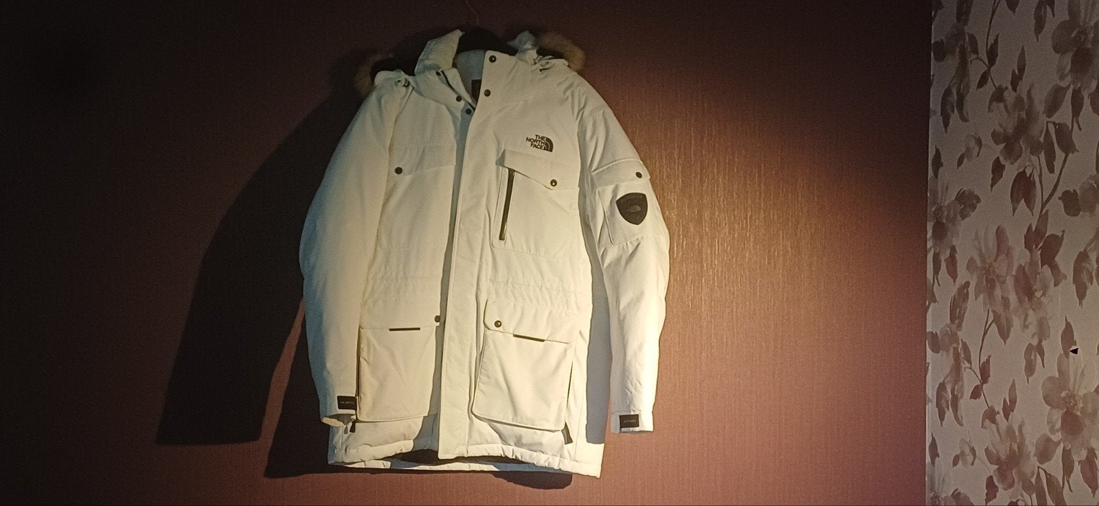 north face winterjas, Ophalen, Wit, Overige maten, Zo goed als nieuw