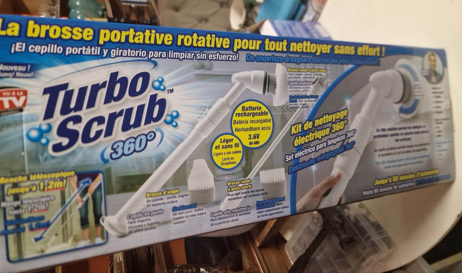 Turbo Scrub 360 Elektrische Reinigingsborstel, Huis en Inrichting, Schoonmaakartikelen, Ophalen
