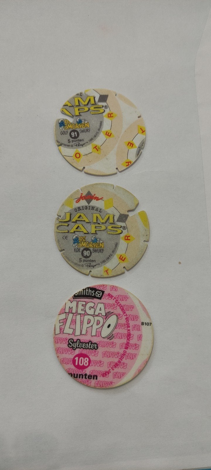Zeldzame Flippo's - 3 stuks (Smurfen & Sylvester), Verzamelen, Flippo's, Ophalen of Verzenden, Looney Tunes, Losse flippo's