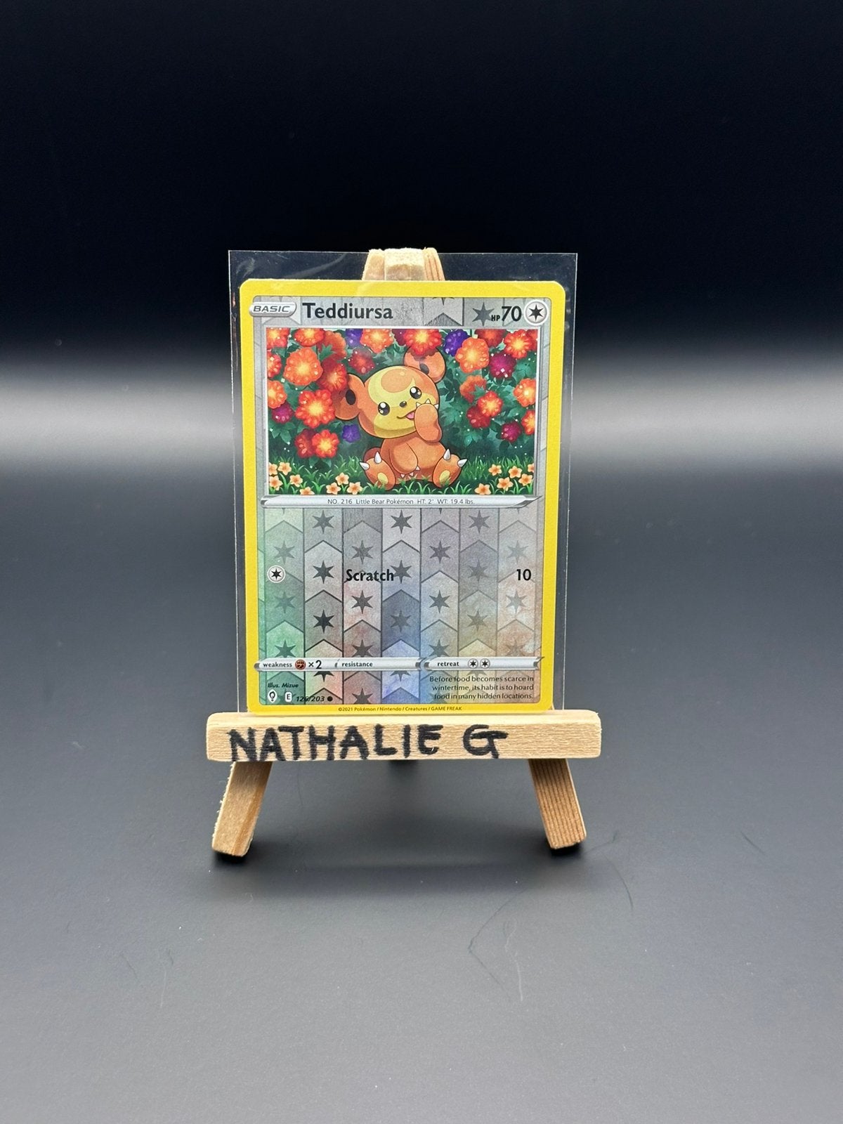 Teddiursa reverse 126/203 Pokemon Evolving Skies, Ophalen of Verzenden, Nieuw, Losse kaart