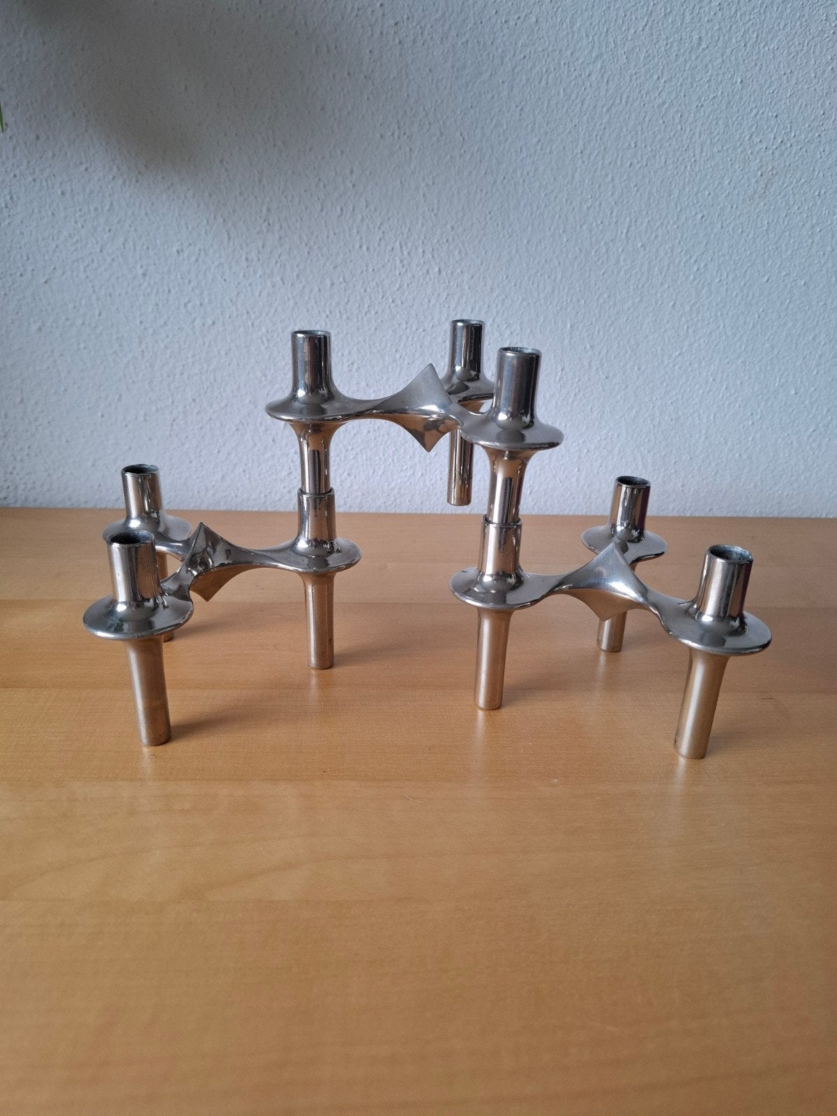 Vintage BMF Orion stapelkandelaars – Fritz Nagel & Ceasar St, Ophalen of Verzenden, Huis en Inrichting