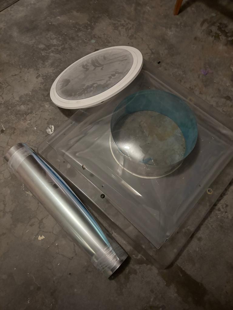 Lichtkoepel, Doe-het-zelf en Verbouw, Dakpannen en Dakbedekking, Ophalen, Kunststof, Zwart, Overige typen