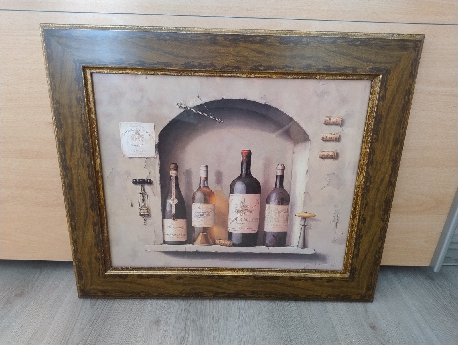 Schilderij 'Oude Wijnkelder' - 64 x 54,5 cm, Ophalen, Vintage, Stilleven